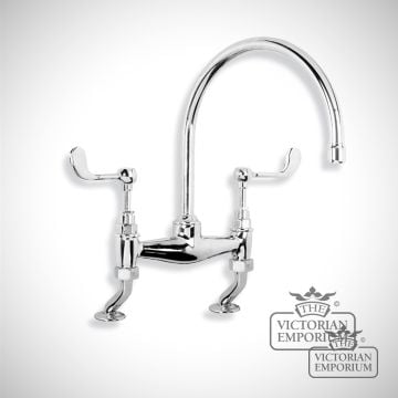 Connaught Lever Bridge Mixer Deck Mounted