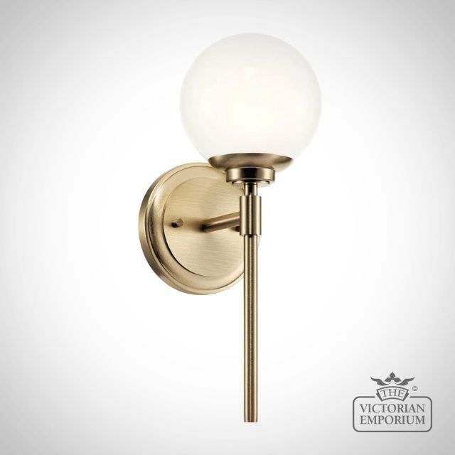Benno Single Bathroom Wall Light in Champagne Bronze