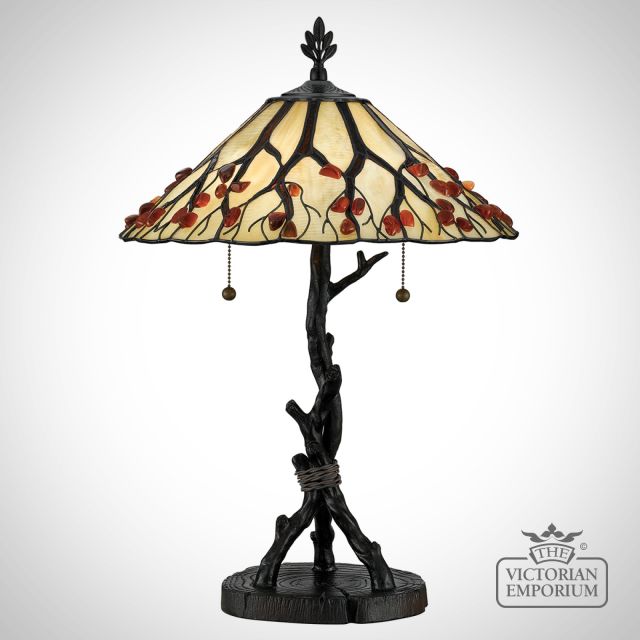 Tiffany Whispering Table Lamp with Art Glass Shade