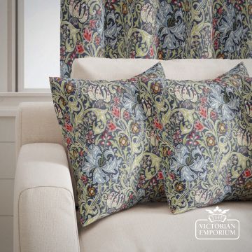 Golden Lily Denim Cushions
