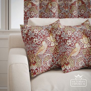 Strawberry Thief Wine Cushions