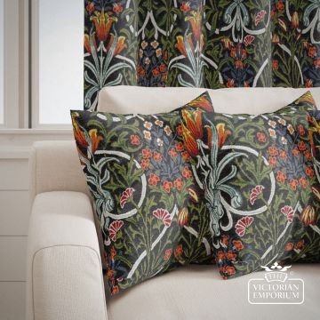 Woodland Weeds Ebony Cushion