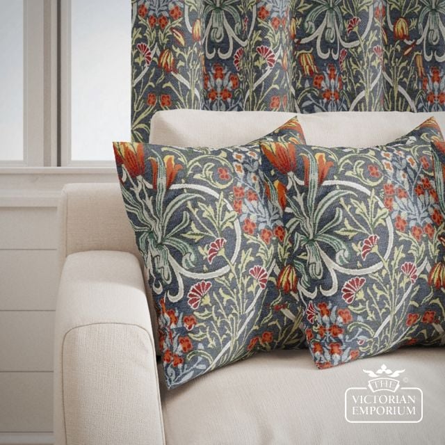 Woodland Weeds Indigo Cushions