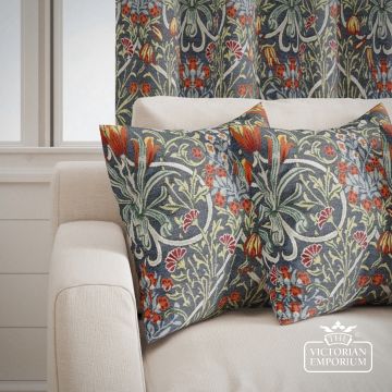 Woodland Weeds Indigo Cushions