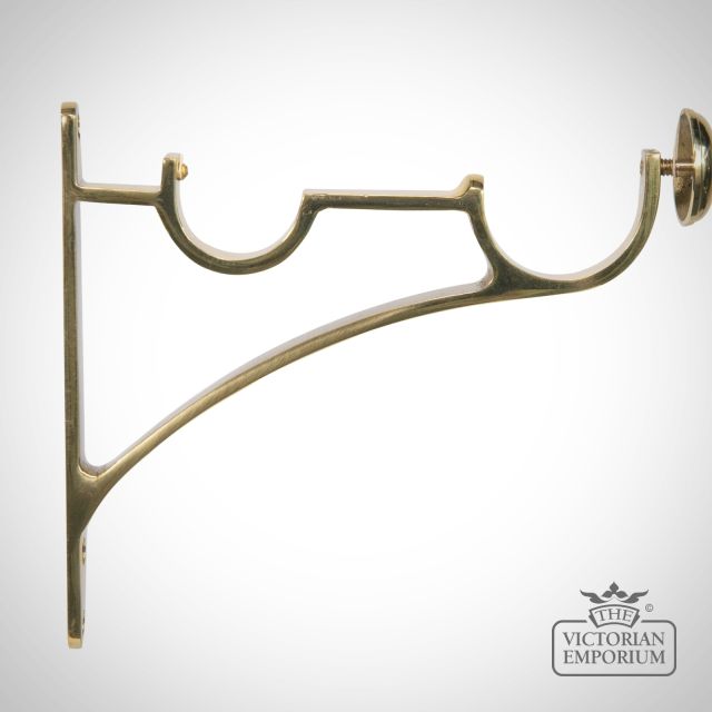 Standard Double Pole End Bracket for Curtain Poles 38mm and 51mm