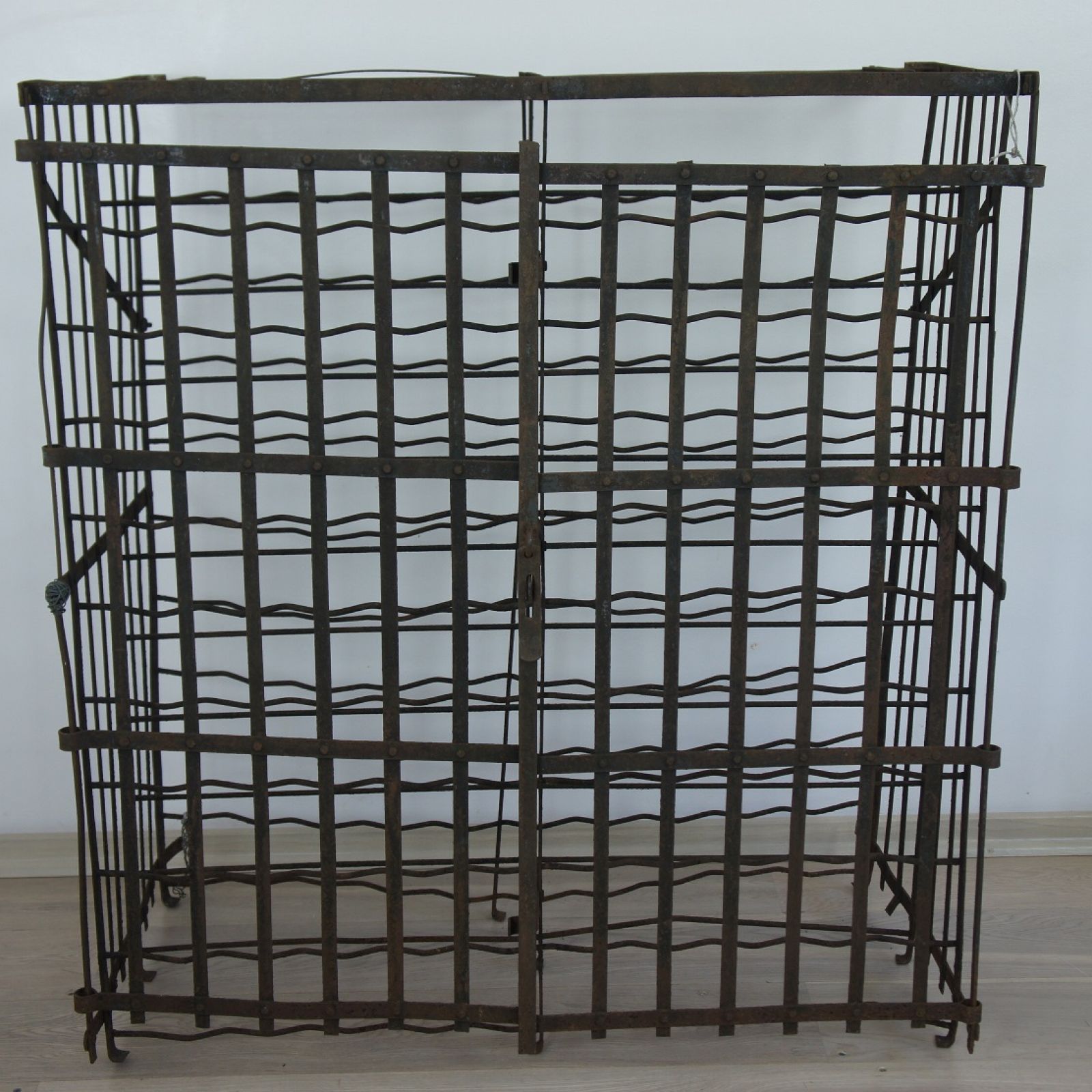 Lockable Antique French Wine Cage Misc