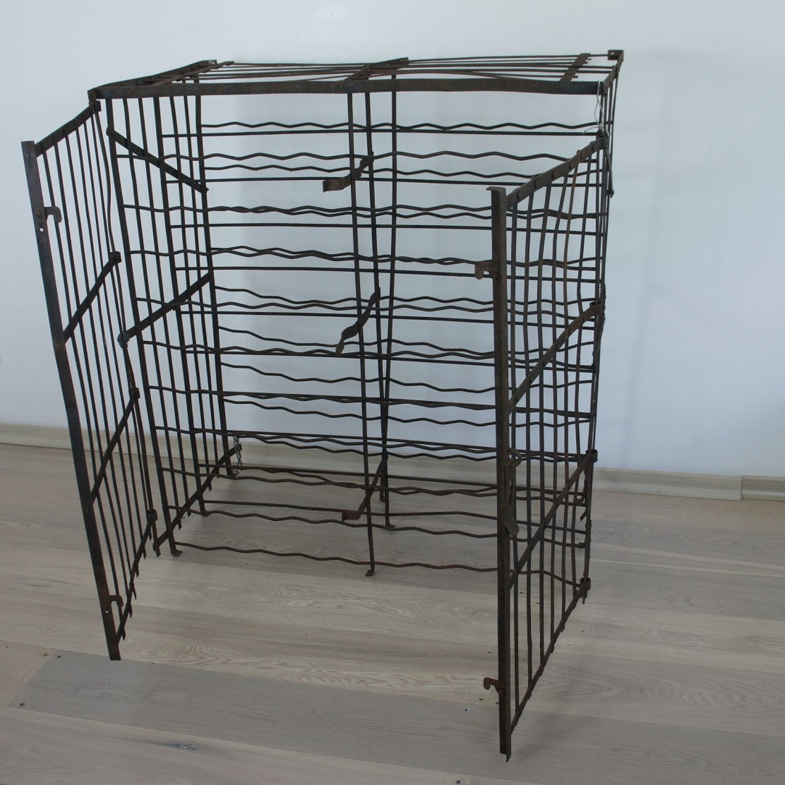 Lockable Antique French Wine Cage Misc