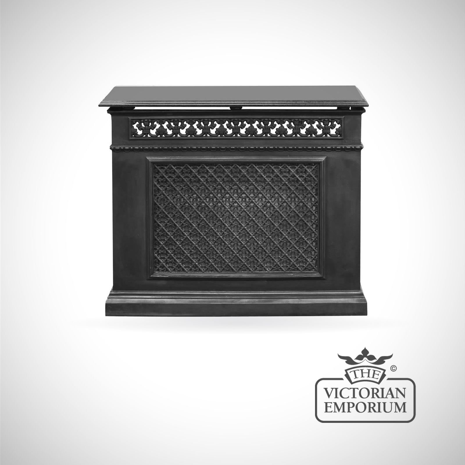 Decorative Cast Iron 1 Panel Radiator Cover with Criss Cross design