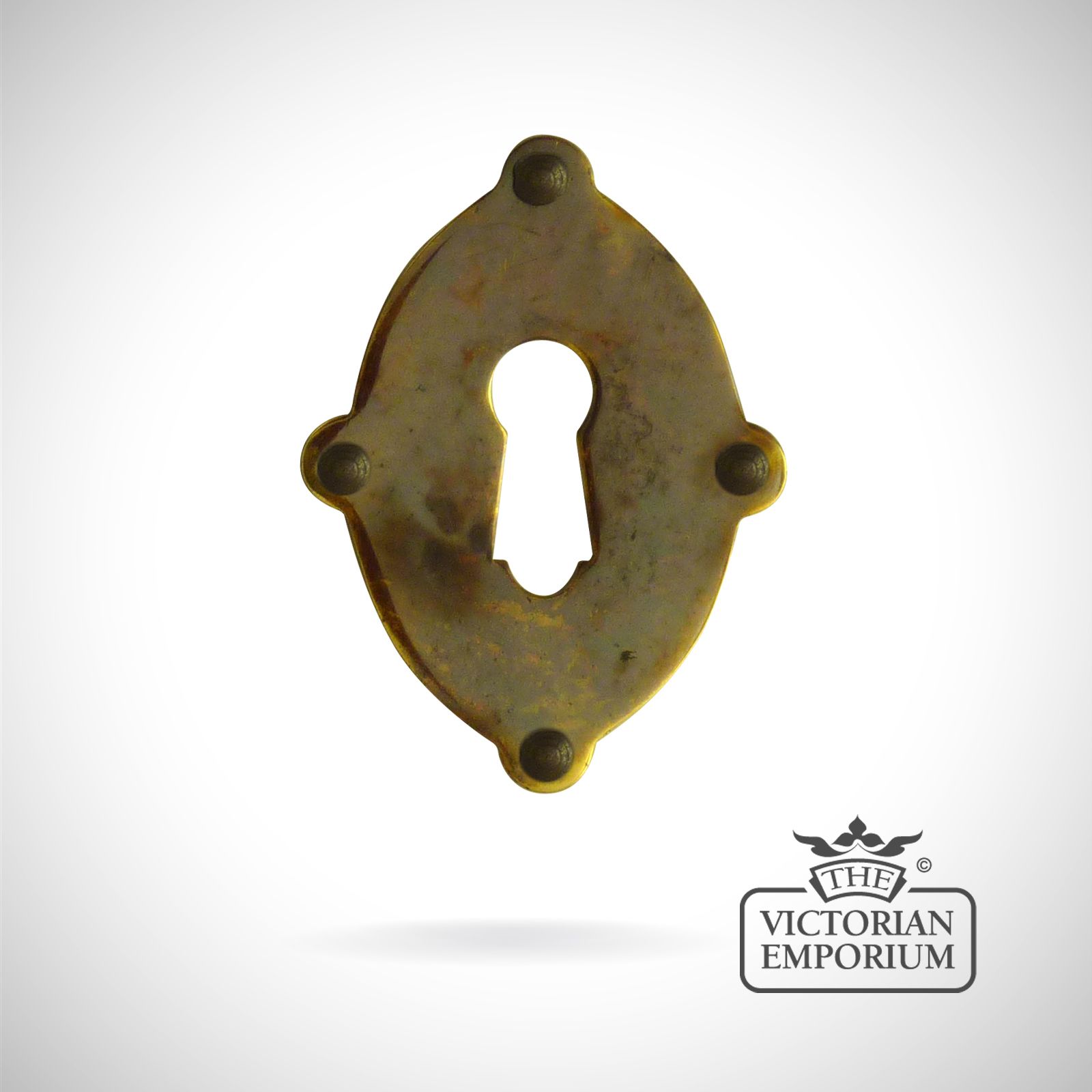 Antique brass oval escutcheon Escutcheons