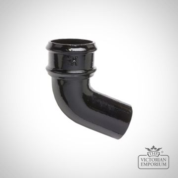 Cast Iron Round Downpipe Bend - Black (Multiple Angles & Sizes)