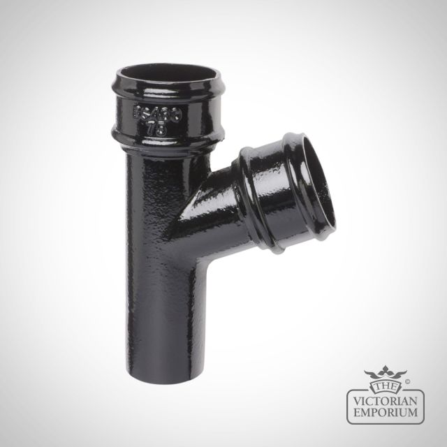 Cast Iron Round Downpipe Branch – Primed Finish (Multiple Angles & Sizes)