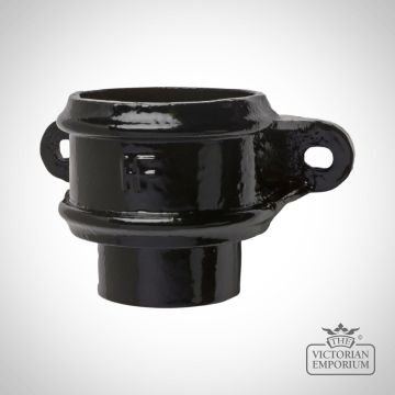 Loose Socket in Black – For Cast Iron Style Downpipes (4 Widths, Spigot Eared or Plain)