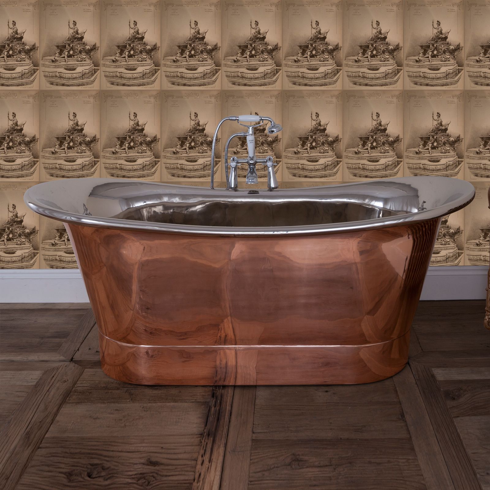 Normandie Copper and Nickel Bath | Roll-top Baths