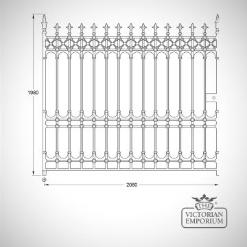 Gate Castiron Driveway Pedestrian Railings Stewart Dumfries Collectiont Traditional Victorian Old Classical Stirling Driveway Gate 14 X 6.5ft Pair, 620kg