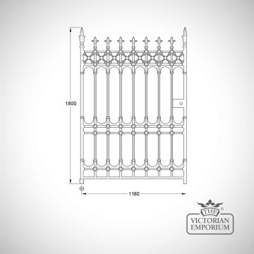 Gate Castiron Driveway Pedestrian Railings Stewart Dumfries Collectiont Traditional Victorian Old Classical Stirling Pedestrian Gate 4x6ft  Large