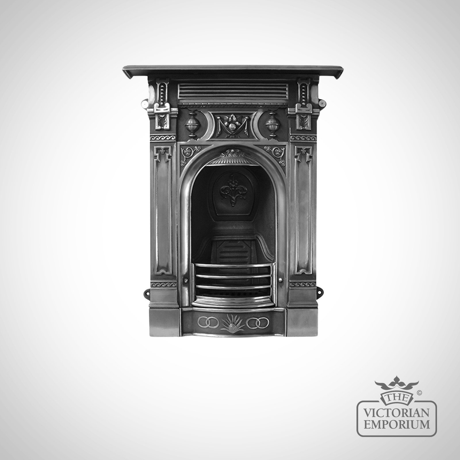 Late Victorian Style Cast Iron Fireplace