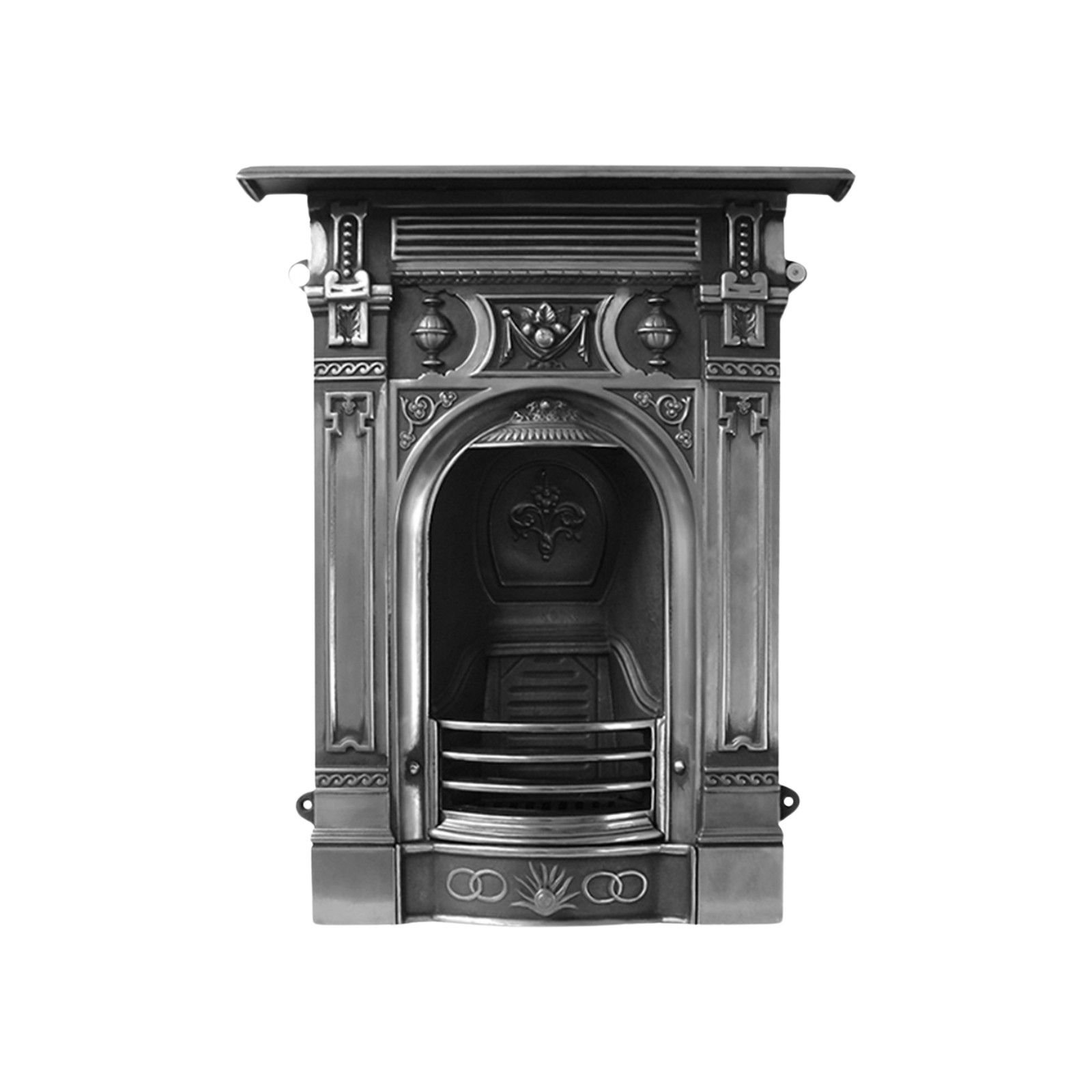 Late Victorian Style Cast Iron Fireplace