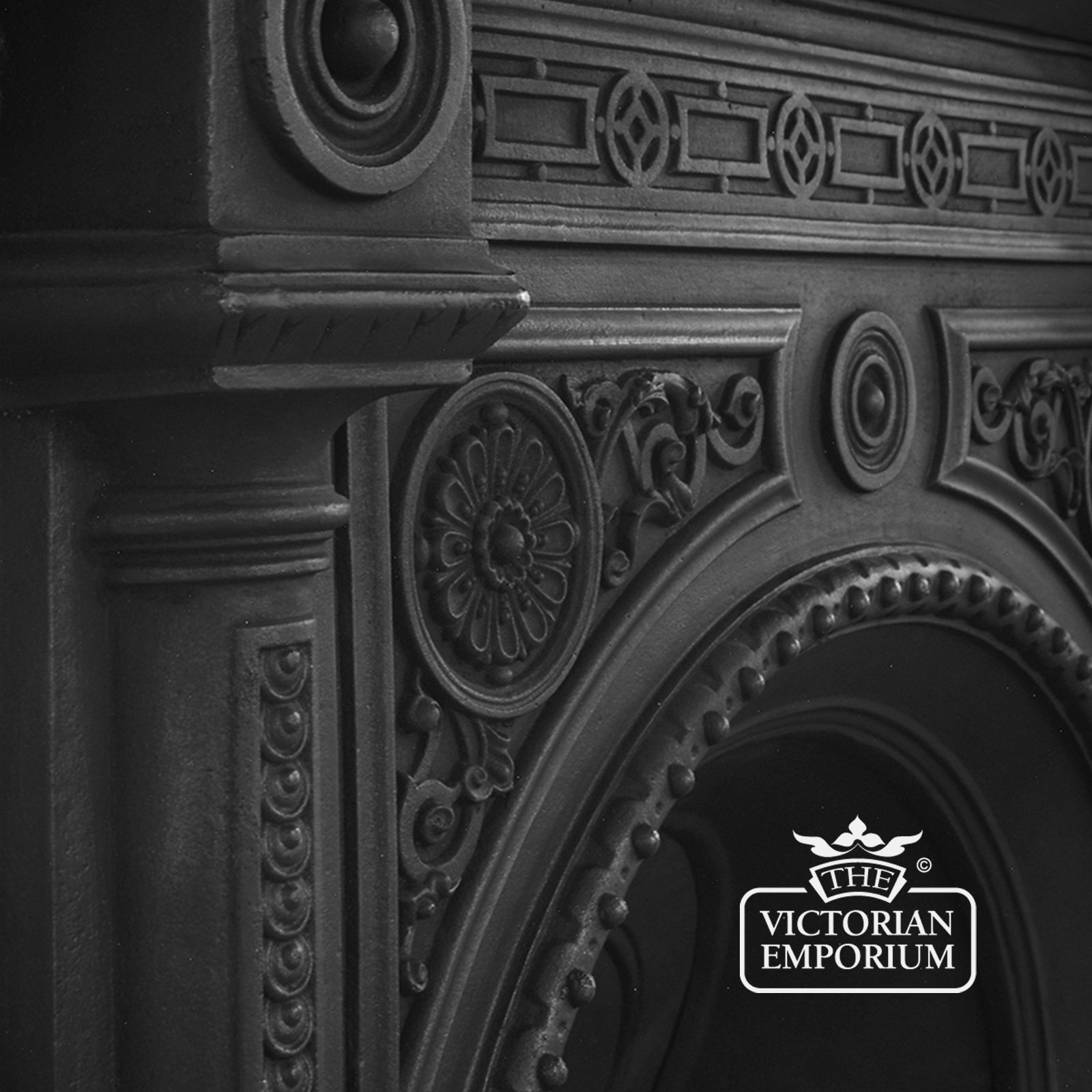 Tweed design cast iron fireplace The Victorian Emporium