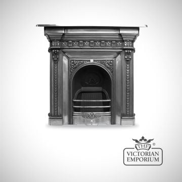 The Verona Victorian style cast iron fireplace with decorative tiles