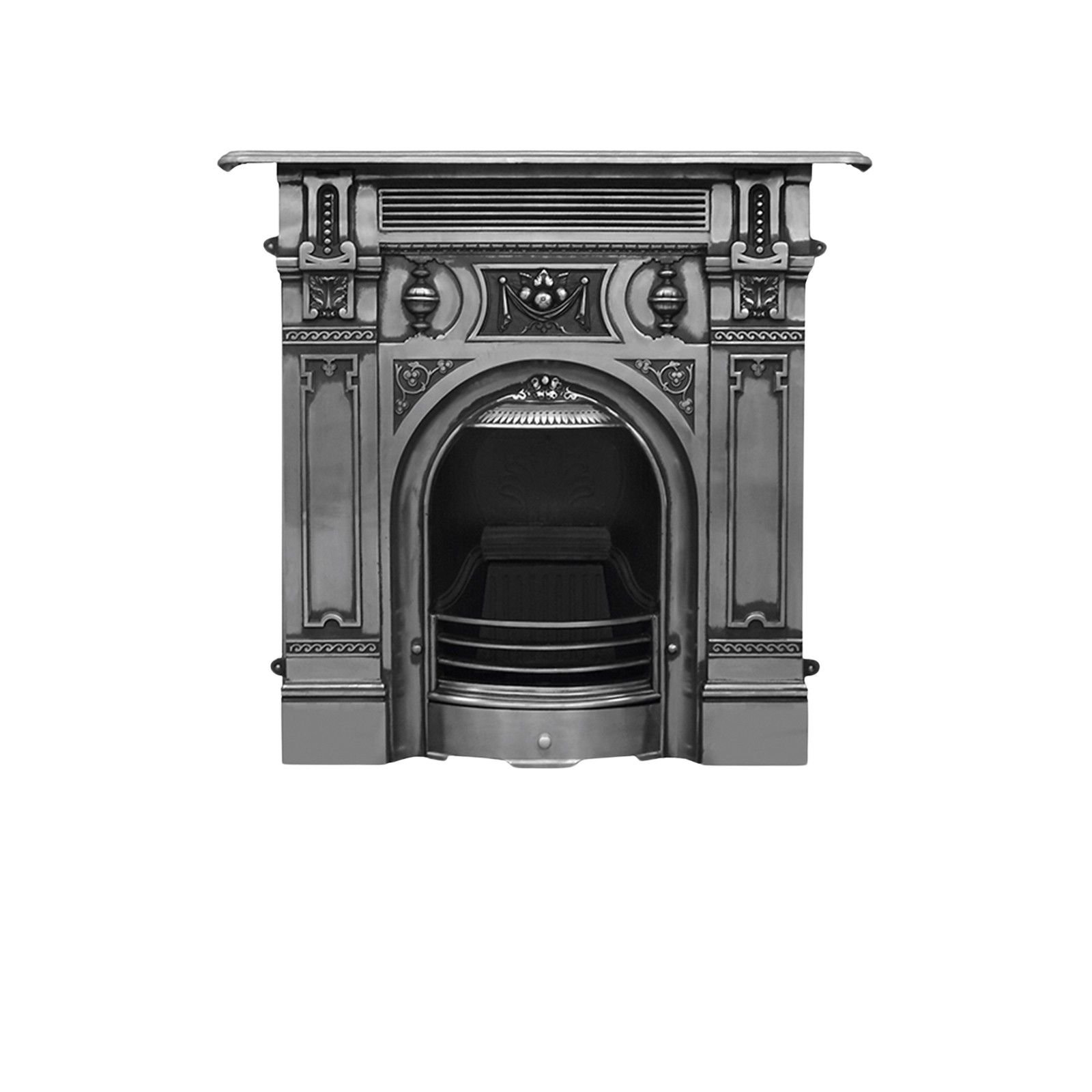 The Large Victorian style cast iron fireplace