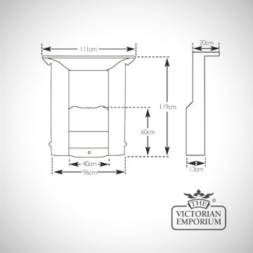 Fireplace Dimensions Line Drawing Toulouse