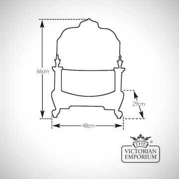 Fireplace Basket Dimensions Line Drawing Dorchester