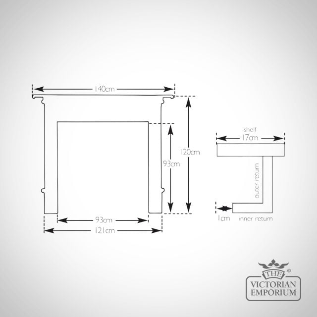 Fireplace Surround Dimensions Line Drawings Alice