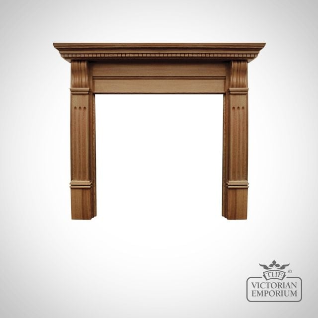 Wood Oak Beach Ask Surround Fireplace Traditional Victorian 19thcentry Old Classical Decorative Smc118