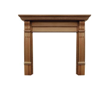 Wood Oak Beach Ask Surround Fireplace Traditional Victorian 19thcentry Old Classical Decorative Smc118