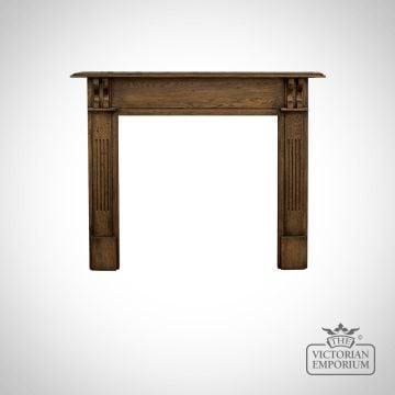 Wood Oak Beach Ask Surround Fireplace Traditional Victorian 19thcentry Old Classical Decorative Smc103