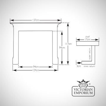 Fireplace Surround Dimensions Line Drawings Grand