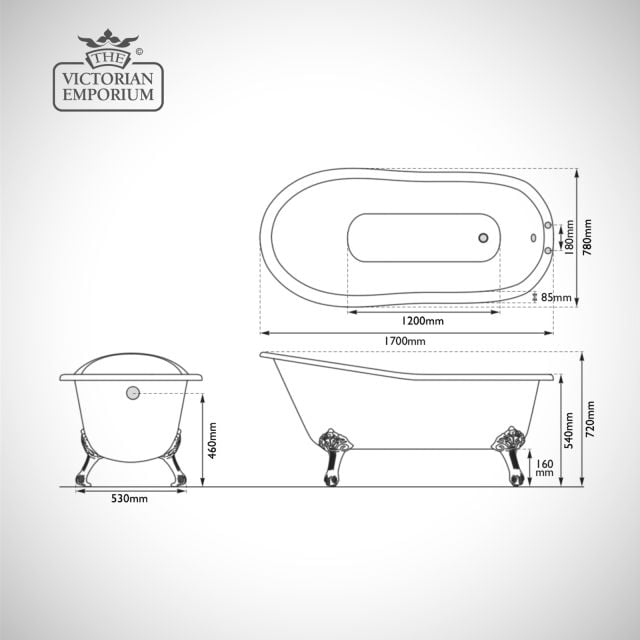 Rolltop Bath Marlowe Ld
