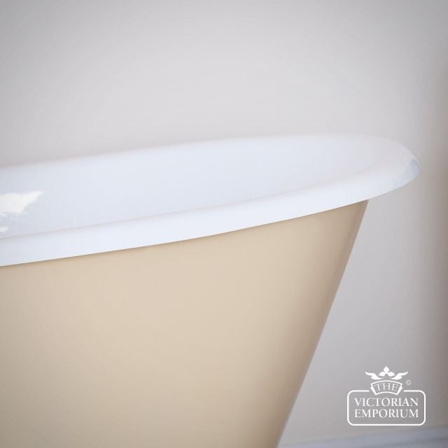 Enamel Rolltop Bath Traditional Victorian 19thcentry Old Classical Decorative Hur062 Close Up 2 Berwick
