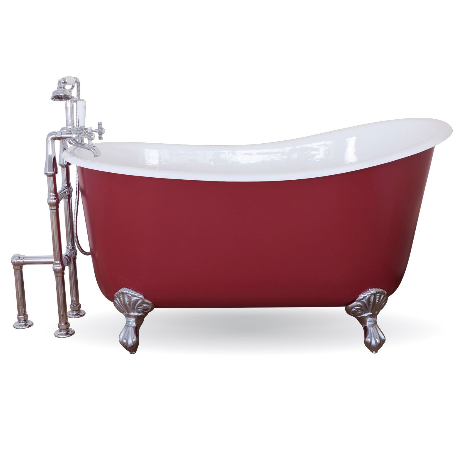 Lyonnaise cast iron bath painted, The Victorian Emporium