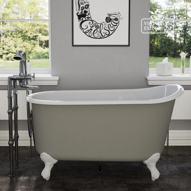 Rolltop Bath Shelley Farrow  Ball Blue Gray