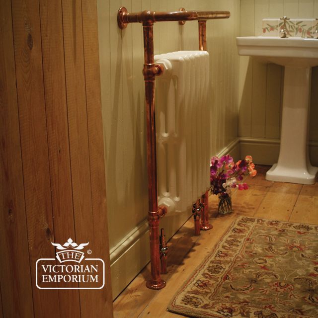 Towel Rails Traditional Victorian 19thcentry Old Classical Decorative Copper Finish Vellum Radiator