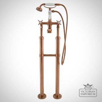 Milton standing taps in nickel, brass or copper