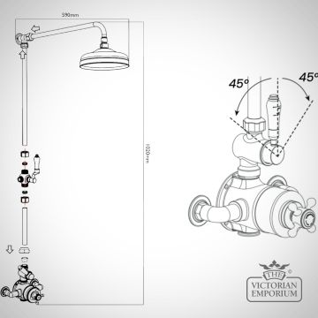 Thermo Shower Line Drawing