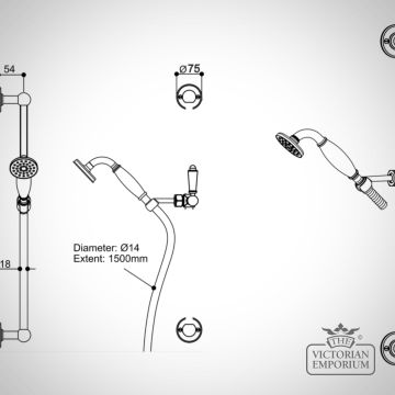 Shower Arm Line Drawing