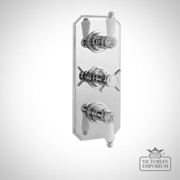 Edwardian Chrome Triple Thermostatic Shower Valve
