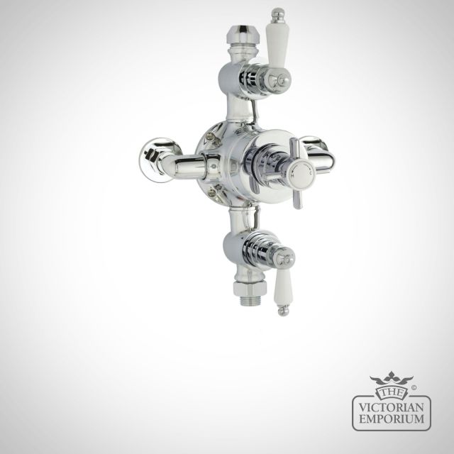 Edwardian Chrome Triple Thermostatic Shower Valve