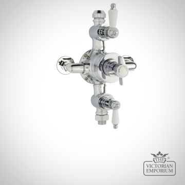 Edwardian Chrome Triple Thermostatic Shower Valve