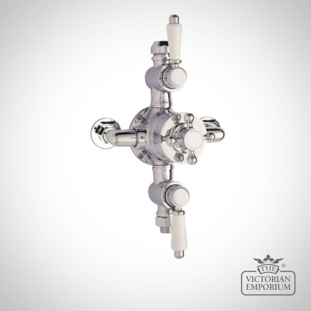 Victorian Chrome Triple Thermostatic Shower Valve