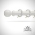 Wooden Curtain Poles Traditional Victorian Classical Decorative Lincoln White