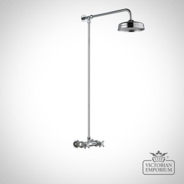 Chrome Thermostatic Bar Shower Valve & Rigid Riser