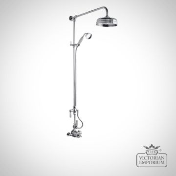 Exposed Chrome Traditional Thermostatic Shower Kit With Head and Handset