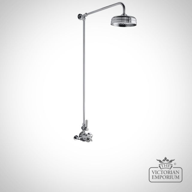 Exposed Chrome Traditional Thermostatic Shower Kit With Fixed Head