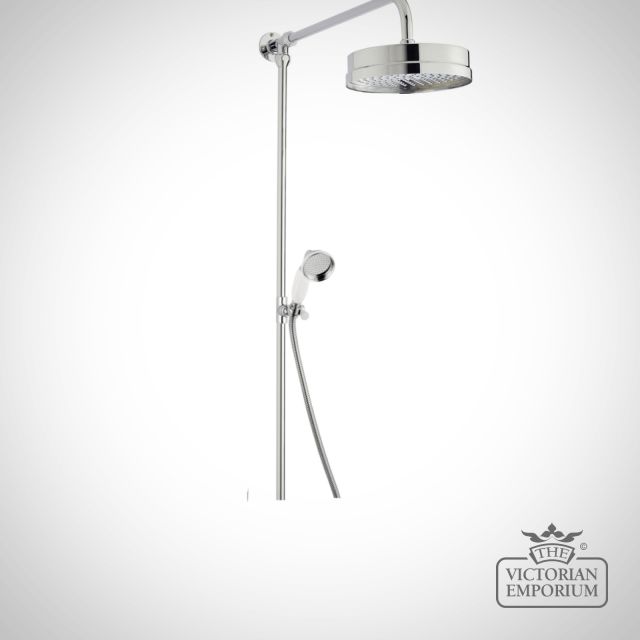 Chrome Rigid Riser Kit Large Showerhead/Dual Function
