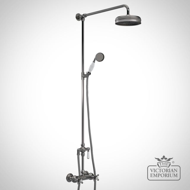 Traditional Thermostatic Shower Valve & Kit - Brushed Pewter