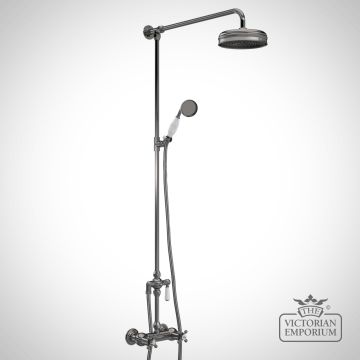 Traditional Thermostatic Shower Valve & Kit - Brushed Pewter